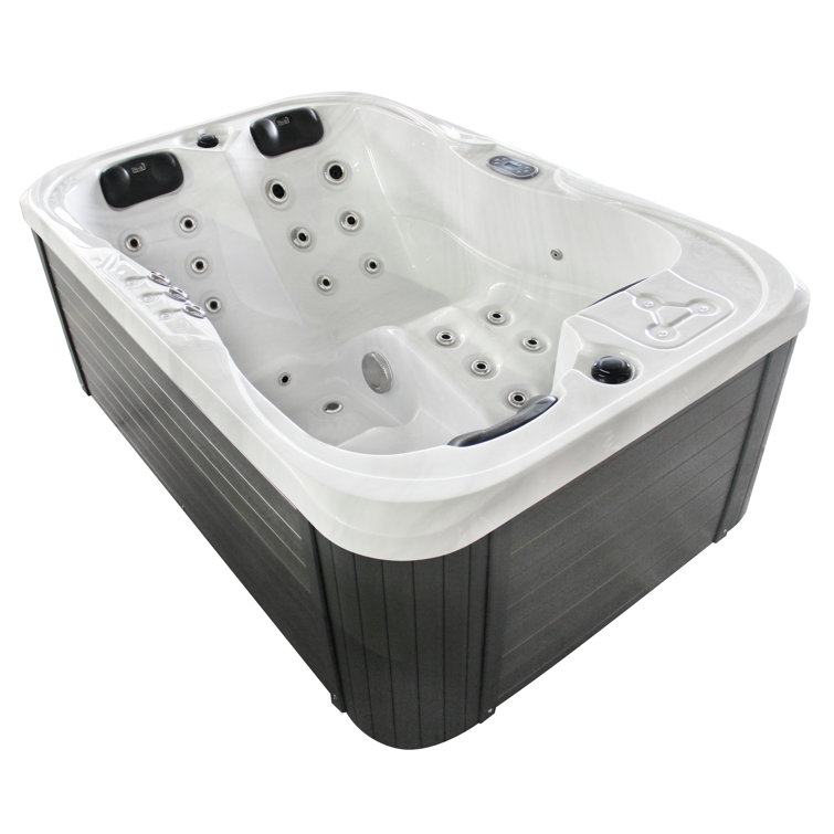 Sol 72 Outdoor™ Brotherton 3 Person 29 Jet Acrylic Rectangular Hot